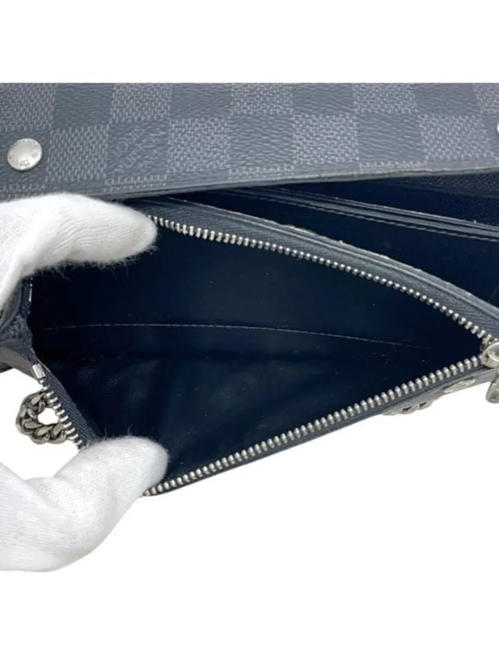 Louis Vuitton Bifold Wallet Portefeuille Accordion Black Damier Graphite Canvas
